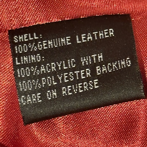 G COLLECTION women Classic vintage red Leather motorcycle Jacket Sleek Design/M - Picture 15 of 16